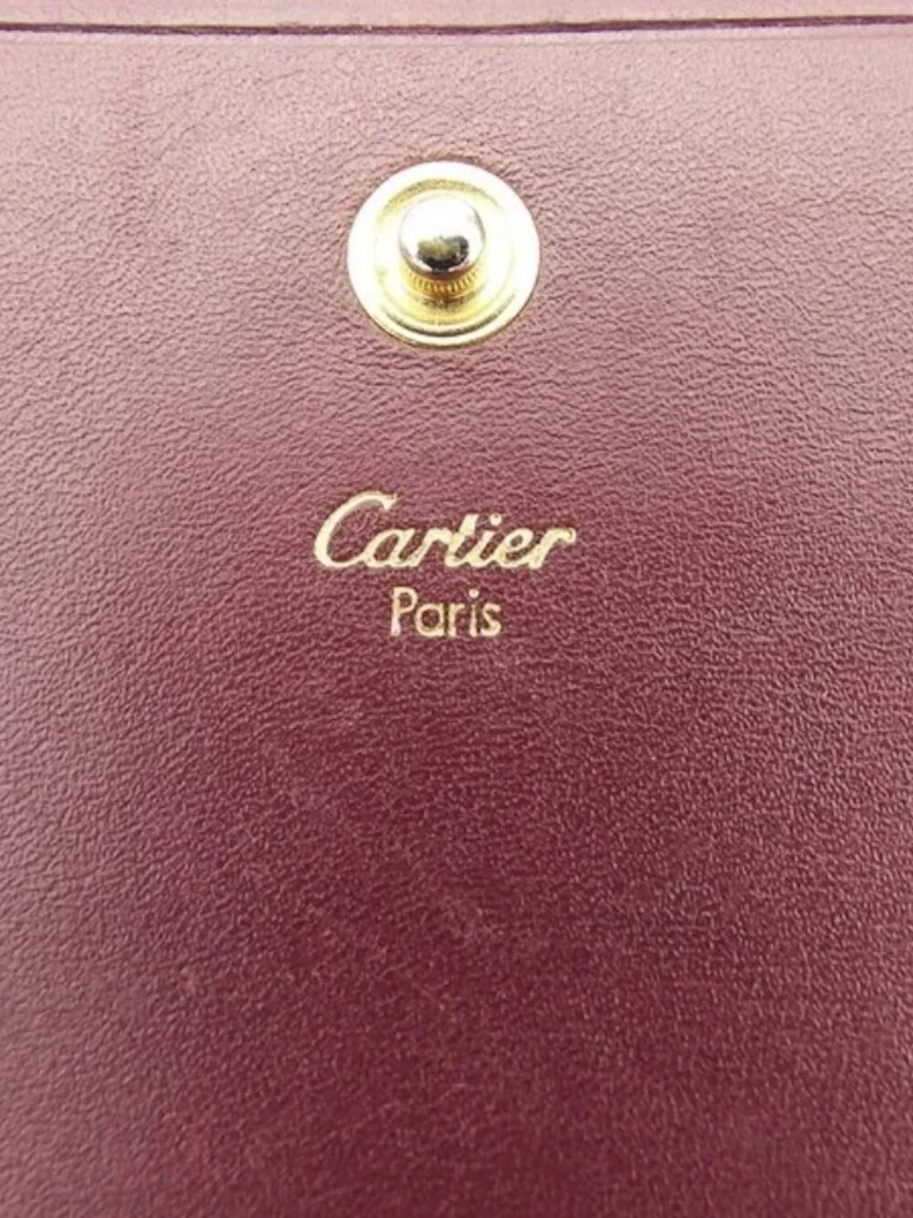 CARTIER Tri-fold wallet Bordeaux gold Women Authentic secondhand - Picture 5 of 8